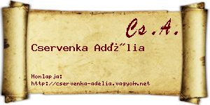 Cservenka Adélia névjegykártya